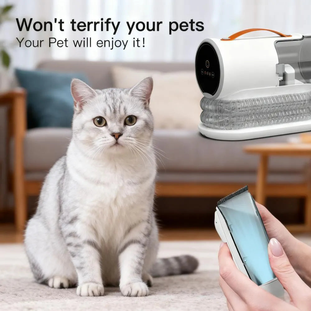 Pet Grooming Vacuum Kit – 12000Pa, Quiet, 2L Capacity, Ideal for Shedding & Grooming