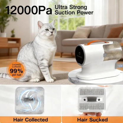 Pet Grooming Vacuum Kit – 12000Pa, Quiet, 2L Capacity, Ideal for Shedding & Grooming