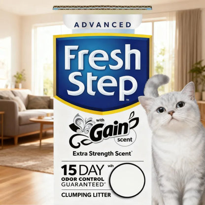 Clumping Litter with Febreze – Fresh Scent & Odor Control, 37 lbs (2-Pack)