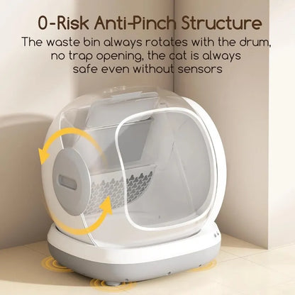 75L Extra-Large Smart Litter Box: 9-Sensor Safety, 35dB Whisper-Quiet & 3 Free Bags of Premium Litter!