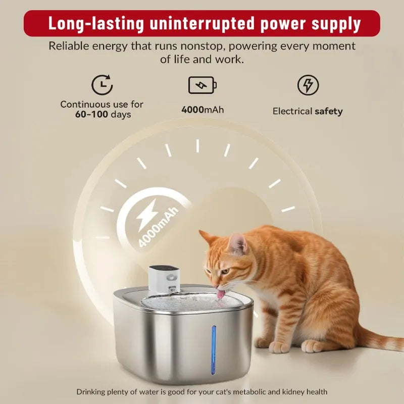 Smart Pet Water Dispenser - Fresh, Safe, 4L Capacity, 59% OFF + Free Filter Included