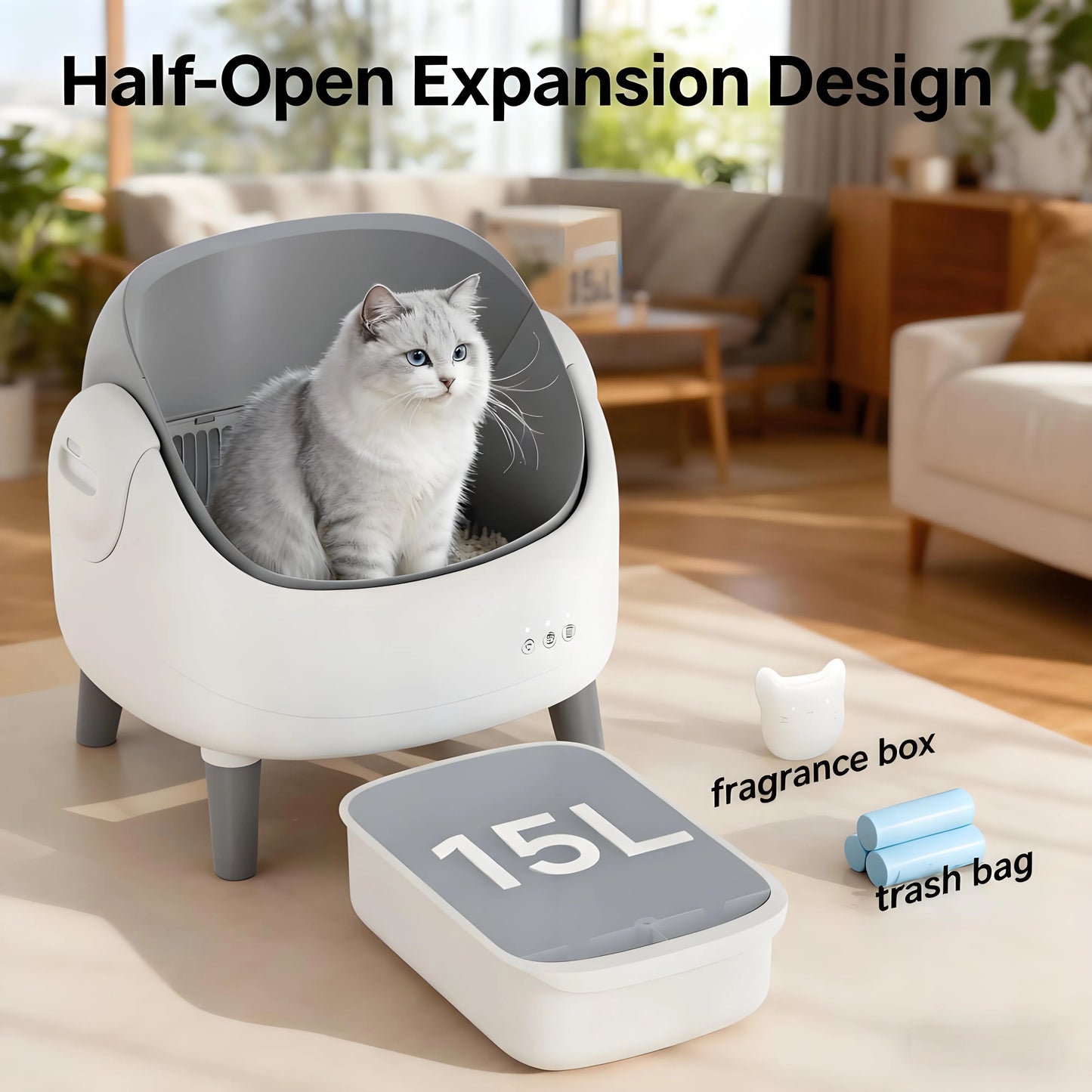 Automatic Litter Box – Self-Cleaning, APP Control, Dual Sensors