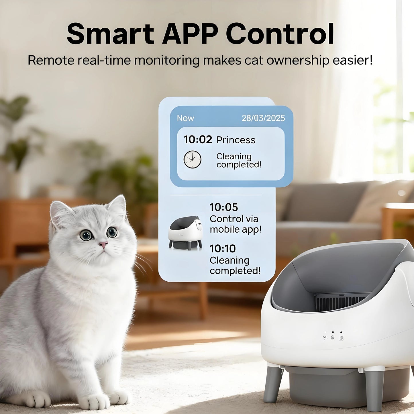 Automatic Litter Box – Self-Cleaning, APP Control, Dual Sensors