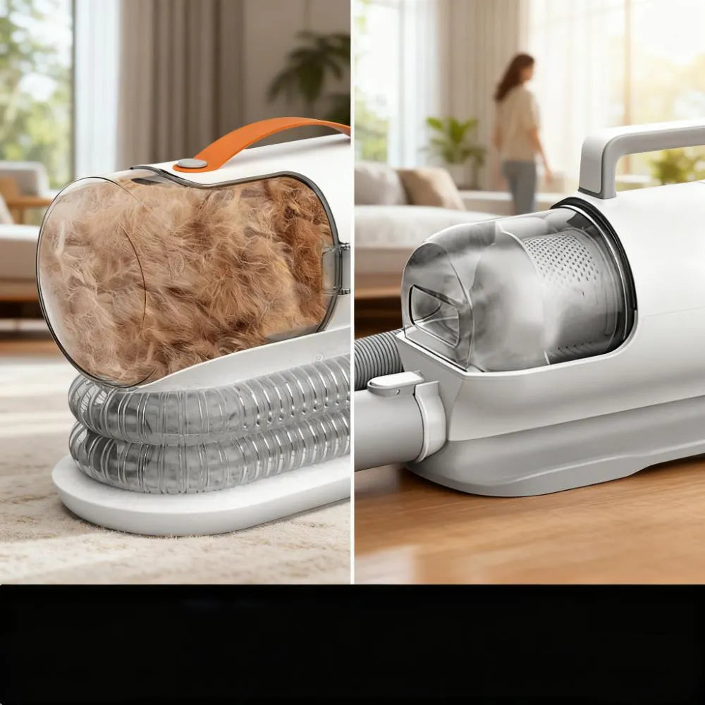 Pet Grooming Vacuum Kit – 12000Pa, Quiet, 2L Capacity, Ideal for Shedding & Grooming