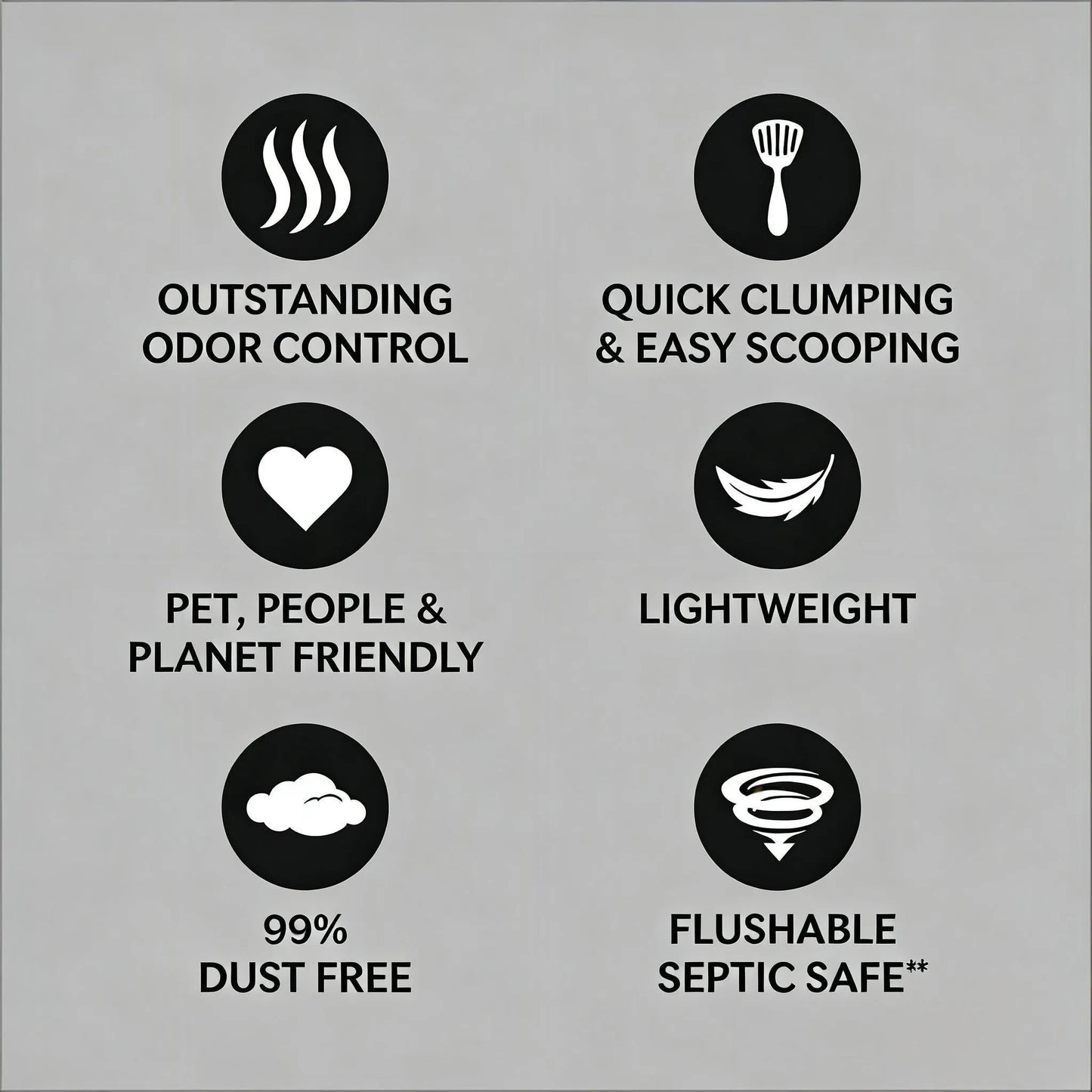 Natural Lotus Scent Cat Litter, Quick-Clumping, Flushable & Long-Lasting Odor Control