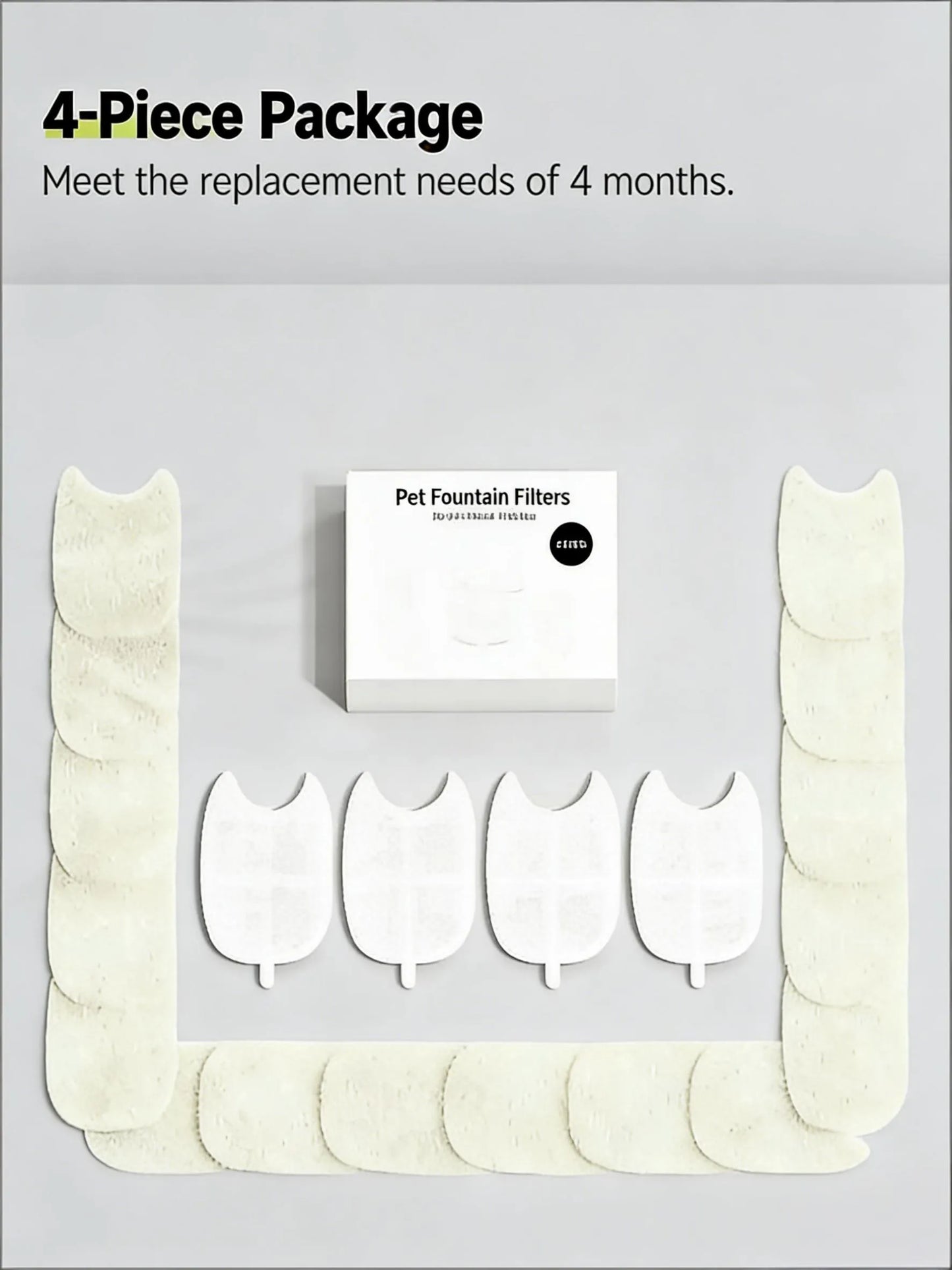 Replacement Filters for Cat Fountains - 8-Pack + Pre-Filters